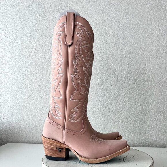 Lane SMOKESHOW Womens Cowboy Boots 5 Pink Leather Western Cowgirl Mid Calf Tall - Picture 2 of 14